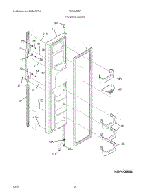 03 - Freezer Door parts for Frigidaire Refrigerator GS26HSZCC5 from AppliancePartsPros.com