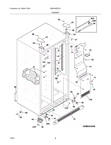 07 - Cabinet parts for Frigidaire Refrigerator GS26HSZDQ1 from AppliancePartsPros.com