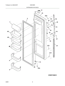05 - Refrigerator Door parts for Frigidaire Refrigerator GS26HSZDW3 from AppliancePartsPros.com