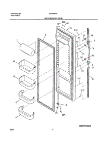 05 - Refrigerator Door parts for Frigidaire Refrigerator GS26HSZCB2 from AppliancePartsPros.com
