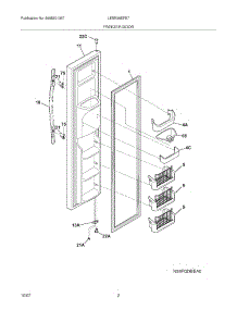 03 - Freezer Door parts for Frigidaire Refrigerator LESR26EFE7 from AppliancePartsPros.com