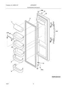 05 - Refrigerator Door parts for Frigidaire Refrigerator LESR26EFE7 from AppliancePartsPros.com