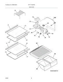 07 - Shelves parts for Frigidaire Refrigerator HRT17HG3KW0 from AppliancePartsPros.com