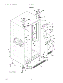 07 - Cabinet parts for Frigidaire Refrigerator LFUS2613LM3 from AppliancePartsPros.com
