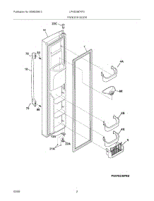 03 - Freezer Door parts for Frigidaire Refrigerator LPHS2687KF0 from AppliancePartsPros.com