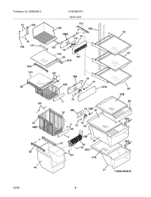09 - Shelves parts for Frigidaire Refrigerator LPHS2687KF0 from AppliancePartsPros.com