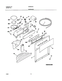 15 - Dispenser parts for Frigidaire Refrigerator NGS23ZZAQ3 from AppliancePartsPros.com