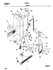 04 - Cabinet parts for Frigidaire Refrigerator MRS26LGJW0 from AppliancePartsPros.com