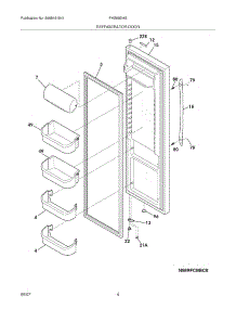 05 - Refrigerator Door parts for Frigidaire Refrigerator PHS69EHSS1 from AppliancePartsPros.com