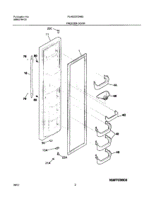 03 - Freezer Door parts for Frigidaire Refrigerator PLHS237ZAB5 from AppliancePartsPros.com