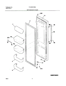 05 - Refrigerator Door parts for Frigidaire Refrigerator PLHS237ZAB5 from AppliancePartsPros.com