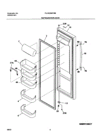 05 - Refrigerator Door parts for Frigidaire Refrigerator PLHS239ZCB0 from AppliancePartsPros.com