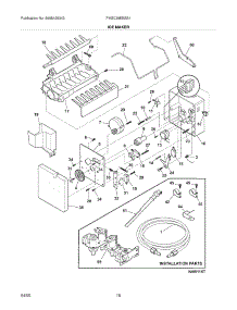 19 - Ice Maker parts for Frigidaire Refrigerator PHSC39EESS1 from AppliancePartsPros.com