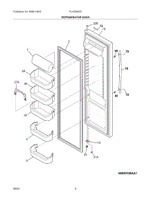 05 - Refrigerator Door parts for Frigidaire Refrigerator PLHS269ZDB2 from AppliancePartsPros.com