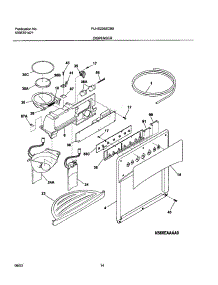 15 - Dispenser parts for Frigidaire Refrigerator PLHS239ZCB0 from AppliancePartsPros.com