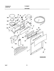 15 - Dispenser parts for Frigidaire Refrigerator PLHS268ZCB2 from AppliancePartsPros.com