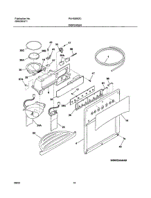 15 - Dispenser parts for Frigidaire Refrigerator PLHS269ZCB1 from AppliancePartsPros.com