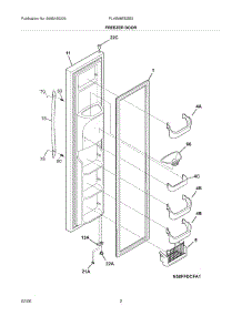 03 - Freezer Door parts for Frigidaire Refrigerator PLHS68EESB2 from AppliancePartsPros.com