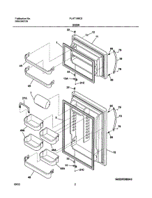 03 - Door parts for Frigidaire Refrigerator PLHT189CSB2 from AppliancePartsPros.com