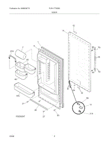 03 - Door parts for Frigidaire Refrigerator PLRH1779GS0 from AppliancePartsPros.com