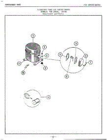 Compressor parts for Frigidaire Air Conditioner 5050A from AppliancePartsPros.com