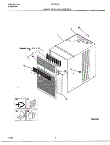 Cabinet Front And Wrapper parts for Frigidaire Air Conditioner 5079005A from AppliancePartsPros.com