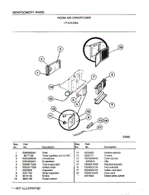 Room Air Conditioner Page 2 parts for Frigidaire Air Conditioner 5121A from AppliancePartsPros.com