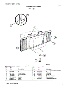 Room Air Conditioner Page 5 parts for Frigidaire Air Conditioner 5121A from AppliancePartsPros.com