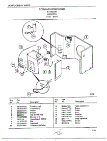 Room Air Conditioner Page 4 parts for Frigidaire Air Conditioner 5144000B from AppliancePartsPros.com