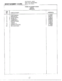 Room Air Conditioner Page 10 parts for Frigidaire Air Conditioner 5127A from AppliancePartsPros.com