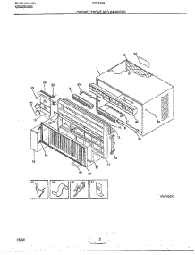 Cabinet Front And Wrapper parts for Frigidaire Air Conditioner 5263004B from AppliancePartsPros.com
