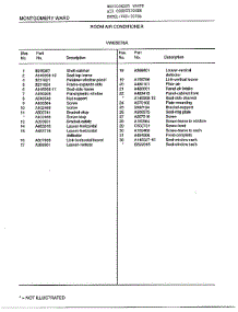 Room Air Conditioner Page 2 parts for Frigidaire Air Conditioner 5078A from AppliancePartsPros.com
