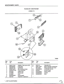 Room Air Conditioner Page 2 parts for Frigidaire Air Conditioner 5317C from AppliancePartsPros.com