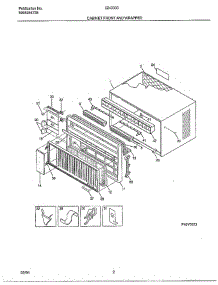 Cabinet Front And Wrapper parts for Frigidaire Air Conditioner 5243000B from AppliancePartsPros.com