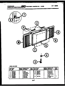 07 - Window Mounting Parts parts for Frigidaire Air Conditioner A07LH8E2 from AppliancePartsPros.com