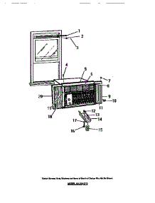 07 - Cabinet, Window Mounting parts for Frigidaire Air Conditioner A6LECC3 from AppliancePartsPros.com