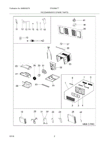 03 - Recommended Spare Parts parts for Frigidaire Air Conditioner CRA086AT70 from AppliancePartsPros.com
