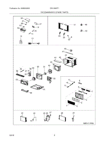 03 - Recommended Spare Parts parts for Frigidaire Air Conditioner CRA156MT11 from AppliancePartsPros.com