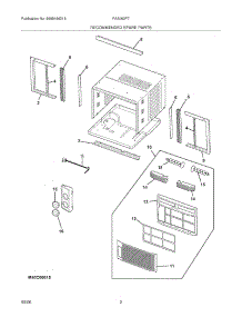 03 - Recommended Spare Parts parts for Frigidaire Air Conditioner FAA060P7A1 from AppliancePartsPros.com