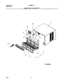 03 - Cabinet Front And Wrapper parts for Frigidaire Air Conditioner FAC085K7A7 from AppliancePartsPros.com