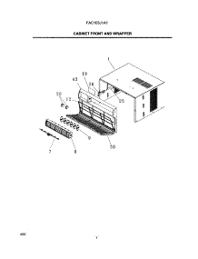 03 - Cabinet Front And Wrapper parts for Frigidaire Air Conditioner FAC103J1A1 from AppliancePartsPros.com
