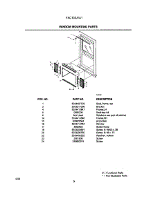 11 - Window Mounting Parts parts for Frigidaire Air Conditioner FAC103J1A1 from AppliancePartsPros.com