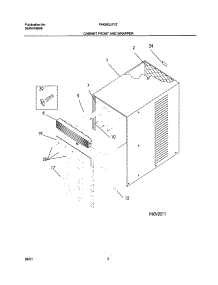 03 - Cabinet Front And Wrapper parts for Frigidaire Air Conditioner FAK083J7V2 from AppliancePartsPros.com