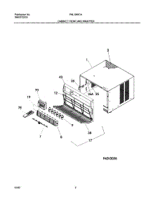 03 - Cabinet Front And Wrapper parts for Frigidaire Air Conditioner FAL104K1A3 from AppliancePartsPros.com