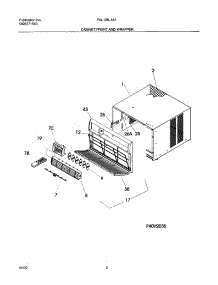 03 - Cabinet Front And Wrapper parts for Frigidaire Air Conditioner FAL126L1A1 from AppliancePartsPros.com