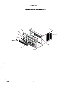 02 - Cabinet Front And Wrapper parts for Frigidaire Air Conditioner FAL123J1A1 from AppliancePartsPros.com