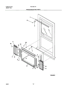 11 - Window Mounting Parts parts for Frigidaire Air Conditioner FAL126L1A1 from AppliancePartsPros.com
