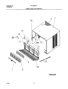03 - Cabinet Front And Wrapper parts for Frigidaire Air Conditioner FAL103K1A2 from AppliancePartsPros.com