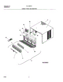 03 - Cabinet Front And Wrapper parts for Frigidaire Air Conditioner FAL135M1A1 from AppliancePartsPros.com