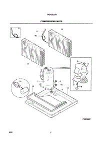 08 - Compressor Parts parts for Frigidaire Air Conditioner FAS155J1A1 from AppliancePartsPros.com
